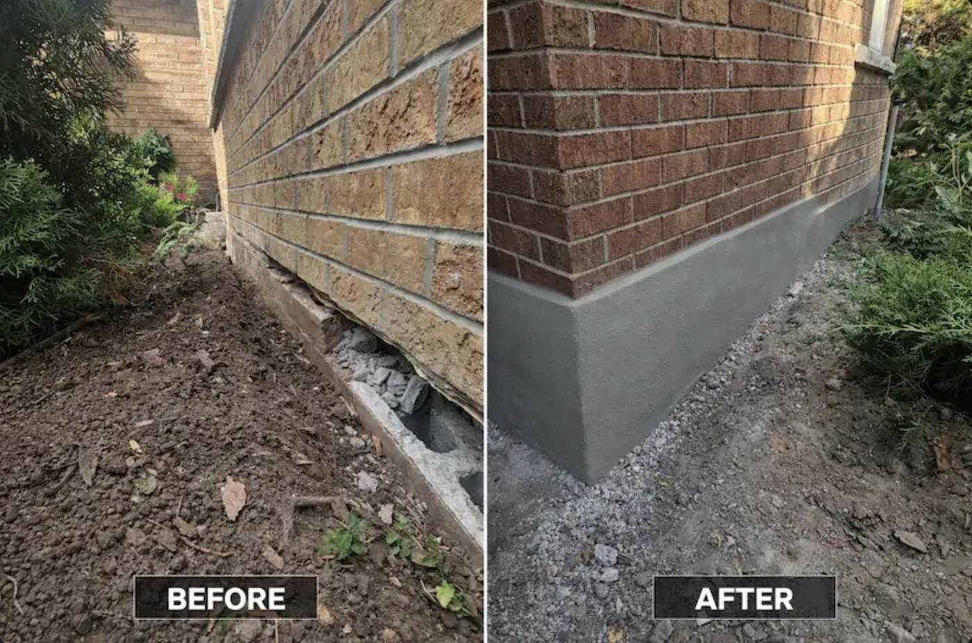 Basement waterproofing project in Grimsby Ontario