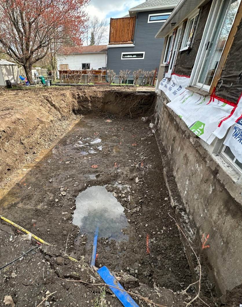 Exterior basement waterproofing in Grimsby Ontario