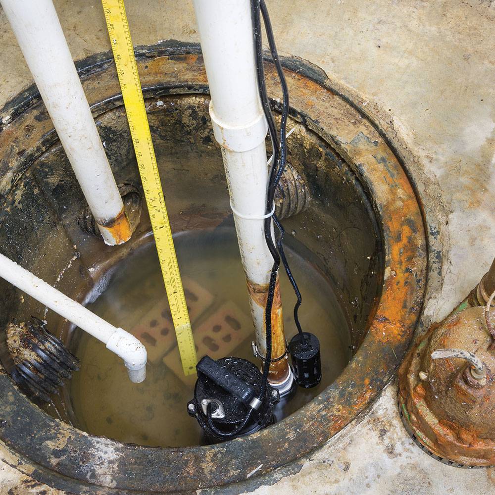 Sump pump installation in Grimsby Ontario